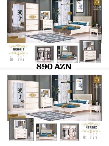 işlenmiş termolar: İkinəfərlik çarpayı, Dolab, Termo, 2 tumba, Azərbaycan, Yeni — 2