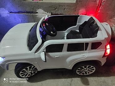 Uşaq üçün elektrikli mini avtomobil – ağ rəng - Korpusu iri SUV
