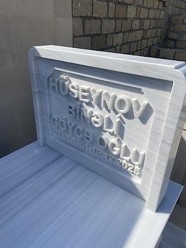 ad gunu ev dekoru: Ağ mərmərdən hazırlanmış məzarüstü abidə - Material: Tamamilə təbii — 3