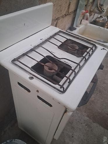 Qaz sobası və plitə — 2 qaz ocaqlı, qazla işləyən soba Xüsusiyyətlər