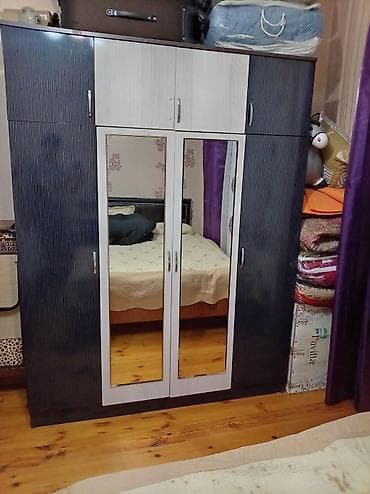 işlənmiş skaf: İşlənmiş, 3 qapılı, Güzgülü, Açılan, Düz dolab — 4