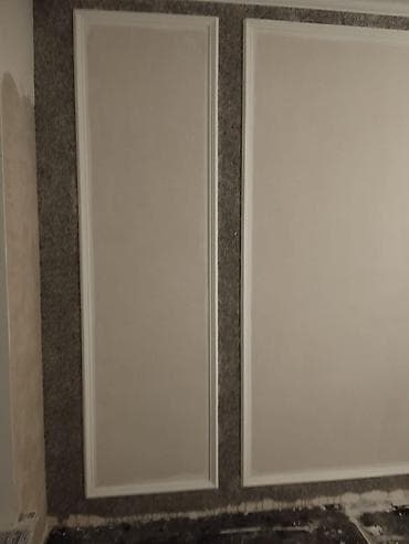 taxta pəncərə: Qonaq otağı üçün dekorativ divar paneli və daxili bəzək işi - TV — 5