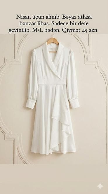 ag kofta: Ağ rəngdə, atlasa bənzər parçada elegant don. Nişan mərasimi üçün — 1