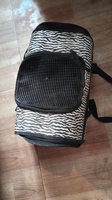 it ucun evlər: Heyvan daşıma çantası – zolaqlı (zebra naxışlı) dizayn - Kiçik it və — 4