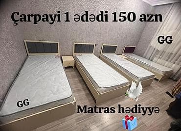 mebeller 2021: Yeni, Təknəfərlik çarpayı, Matras ilə — 1