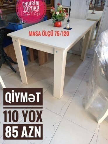 iş masaları: Qonaq masası, Yeni, Açılmayan, Laminat, Kvadrat masa — 1