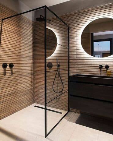 Duş kabinaları, arakəsmələr: 6mm 8mm 10mm sade mat dekorlu şüşələrdən hazirlanan duskabinlərin — 9