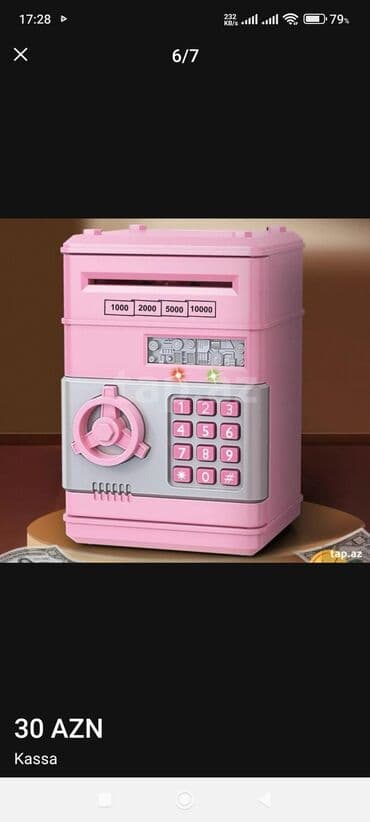 kaşa: Kassa kodla yenidir,4 reqemli istenilən kod teyin edırsiz.batareya ile — 6