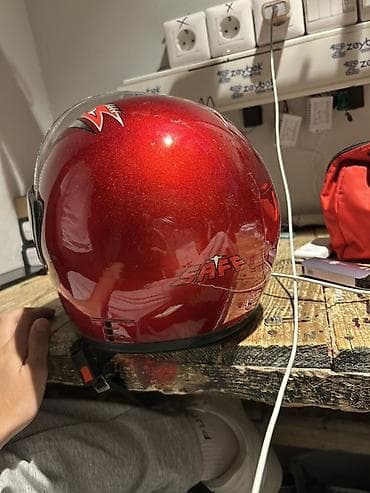 moto nomreleri: Motosiklet kaskı – “SAFE” brendi, tam üzlü model - Rəng: metalik — 2