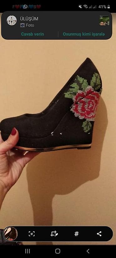 Çəkmələr: ƏLA VƏZİYYƏTDƏDİR 1-2defe geyinilib 38razmerdi — 1