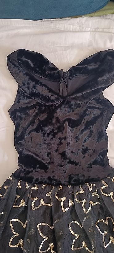 Xidmətlər: Qız uşaqları üçün şık gecə paltar - Rəng: qara - Üst hissə: yumşaq — 2