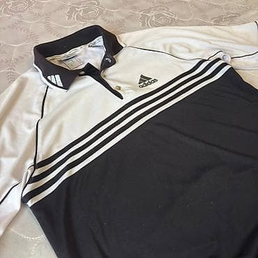 yun koftalar: Adidas polo köynək - Model: Qara-ağ rəng kombinində, sinə hissəsində — 3