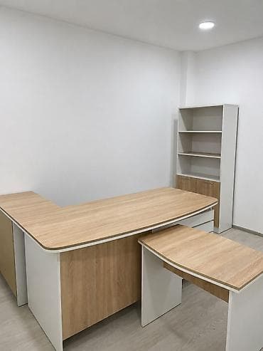 ofis ucun: Ofis mebel dəsti – L formalı rəis masası, köməkçi masa, şkaf və 2 ədəd — 1
