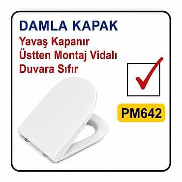 hamam ucun: Damla tualet oturacağı qapağı – model PM642 🇹🇷 - Yavaş bağlanma — 1
