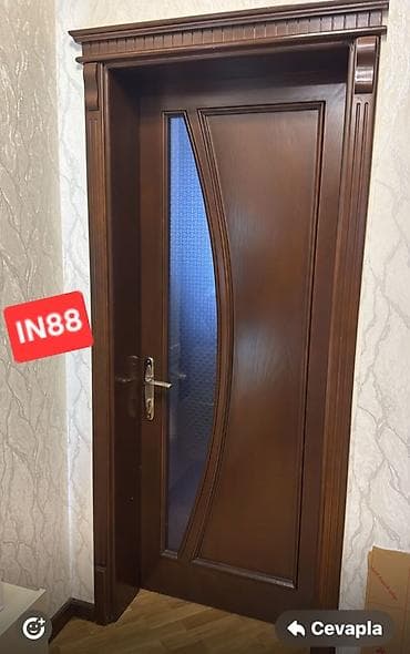 islenmis qapi pencere: Qonaq otağı üçün İşlənmiş Otaq qapısı 90x220 sm Çərçivə ilə, Zəmanətli, Ünvandan götürmə — 1