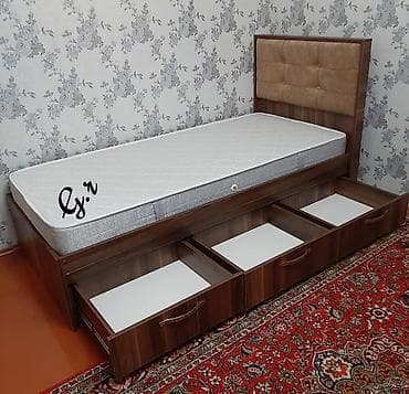 tek taxt: Yeni, Təknəfərlik çarpayı, Matras ilə, Siyirməli — 1