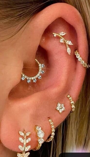 tək qaş sırğalar: Sırğa, Gümüş — 1