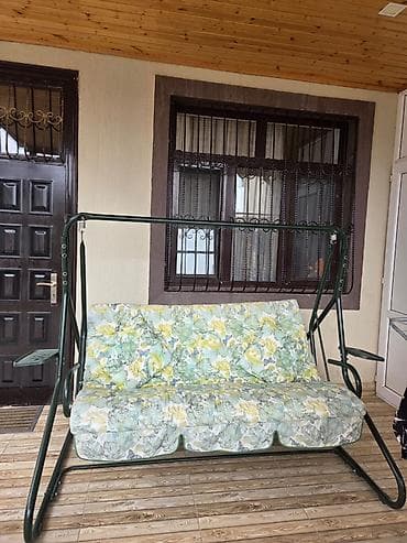 bərbər mebelləri: Divan-yelləncək, Zontiksiz, Metal — 1