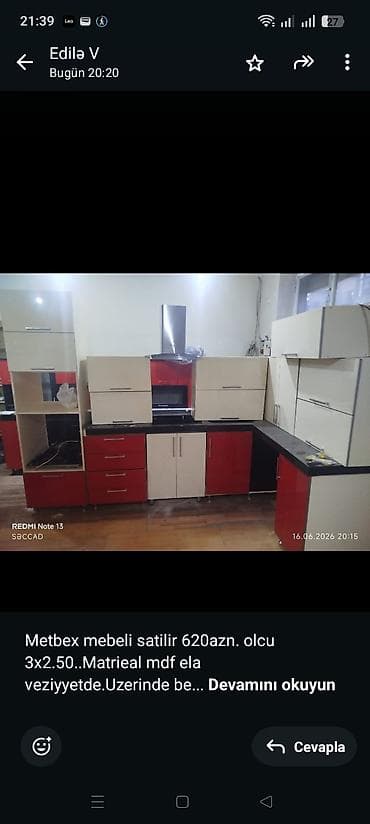 Metbex mebeli satilir 620azn. olcu 3x2.50. Matrieal mdf ela lalafo.az -da Metbex mebeli satilir 620azn. olcu 3x2.50. Matrieal mdf ela