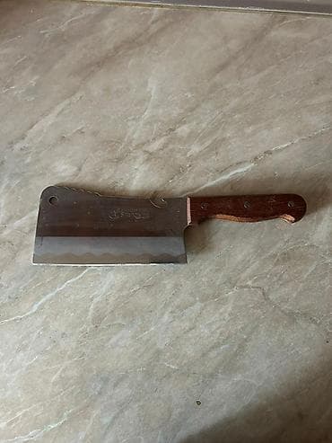 qəssab baltası: Mətbəx balta-bıçağı (cleaver) - Geniş, düz paslanmayan poladdan bıçaq — 1