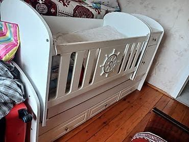 divan kreditle: Oğlan və qız üçün, Dördbucaq, Beşik, Matras ilə, Yellənmə mexanizmsiz — 1