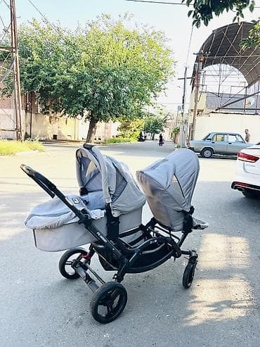 rezin botinkalar: İkiz/iki uşaqlı körpə arabası – modul tipli - Ön-arka düzülüşlü iki — 2
