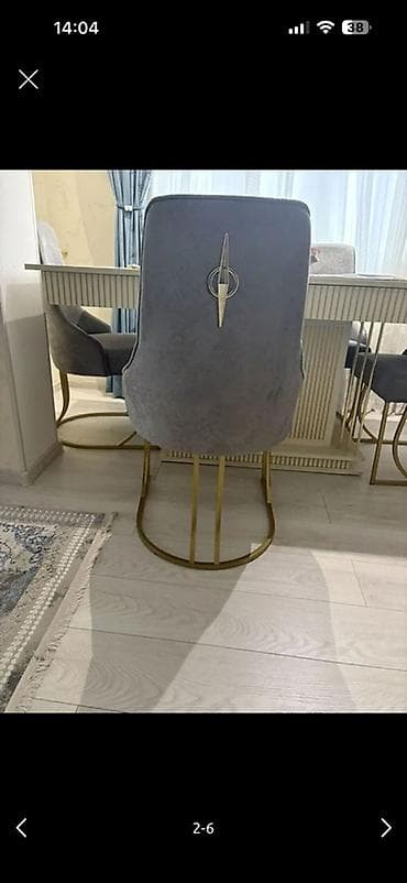 iso stul: Нераскладной, Прямоугольный стол, 6 стульев — 1