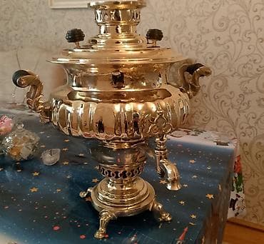 Mis samovar – klassik kömür/sobadan qızdırılan model - Material