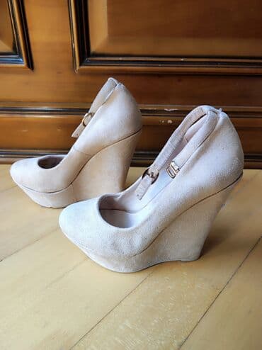 замшевые туфли на платформе: Туфли, Размер: 35, Б/у — 1