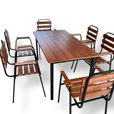 islenmis mebel aliram: Yeni, Dördbucaq masa, 4 stul, Açılmayan, Stullar ilə, Taxta, Azərbaycan — 6