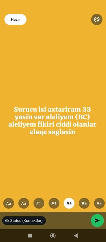 bolt surucu qeydiyyat: Surucu isi axtariram 33 yasim var aleliyem yuk masinida idare ede — 1