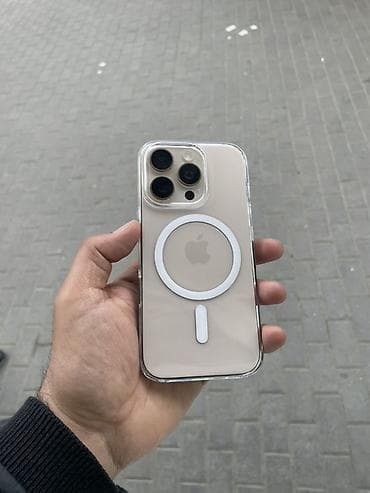 iphone plata: MagSafe uyumlu şəffaf telefon qabı - Model: iPhone 14 Pro / 15 Pro — 1