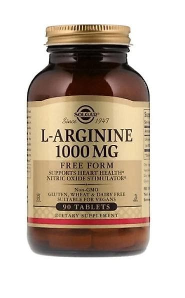Solgar L-Arginine 1000 mg – 90 tablet Məhsul təsviri: - Brend: Solgar — 1
