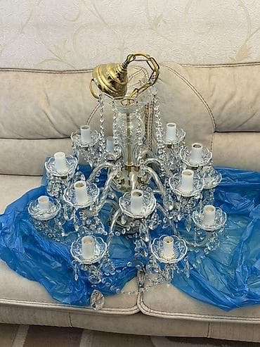 Çılçıraq, 10 və daha çox lampa, Şüşə