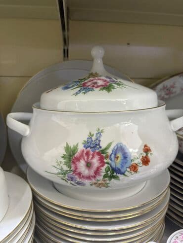 Termoqablar: Nahar dəsti, rəng - Ağ, Farfor, 12 nəfərlik, Çexiya — 9