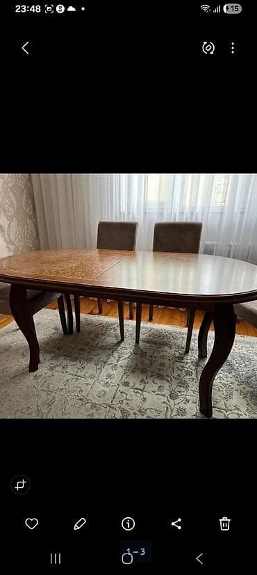 taxta masa: Qonaq masası, Taxta, Oval masa — 2