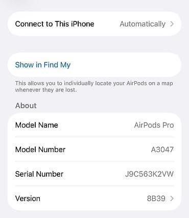 mikrafon kalonka: Apple AirPods Pro (Model A3047) - Model: AirPods Pro - Model nömrəsi — 1