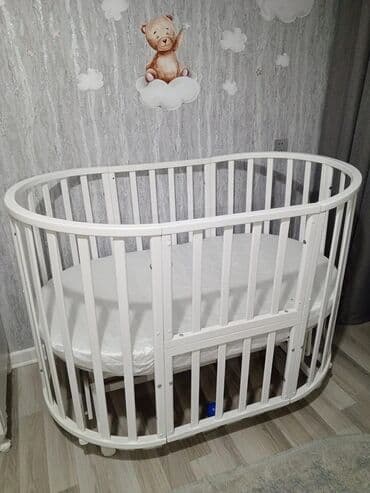 Oğlan və qız üçün, Yeni, Yumru, Beşik, Dəstsiz, Matras ilə, Yellənmə mexanizm ilə