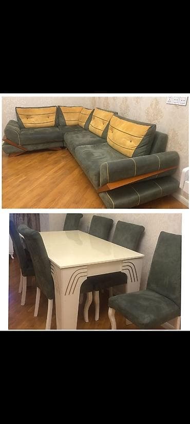2 el mebeller: Mebellər Bir evdən satılır. Divan 400₼. açılmır,bazasızdır.Masa — 1