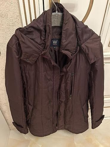 kurta: Kişi qış gödəkçəsi - Rəng: tünd qəhvəyi/bordo tonu - Brend nişanı — 1