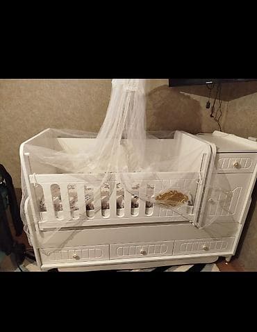 elektrikli besik: Oğlan və qız üçün, Yeni, Dördbucaq, Beşik, Dəstsiz, Matras ilə, Yellənmə mexanizmsiz — 5