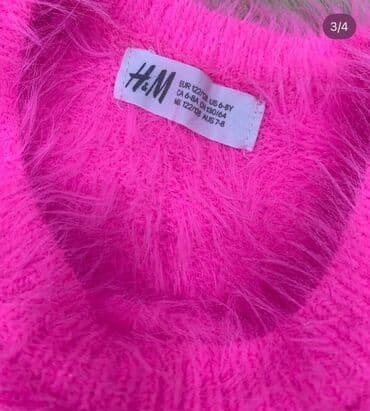 Çaydanlar: H&M uşaq sviteri - Rəng: parlaq fuksiya/çəhrayı - Model — 3