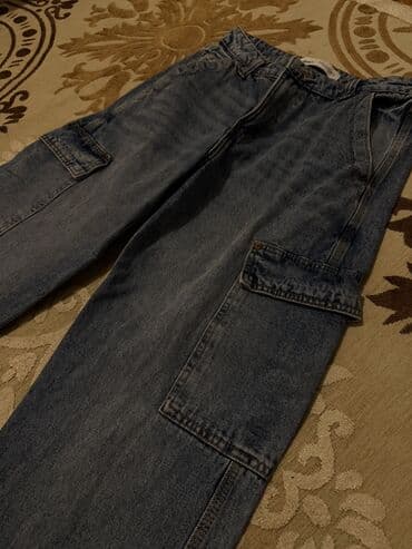 şalvar modelleri 2022: Şalvar, Bershka, S, rəng - Mavi — 4