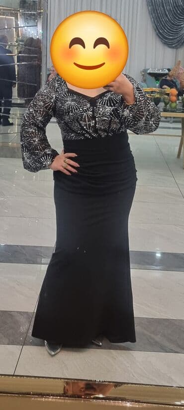 Paltolar: Qara rəngli ziyafət donu Sadəcə 1 dəfə toya geynilib. Alışı 159 azn — 2