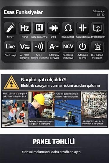 Qaynaq, svarka aparatları: Multimetr, Yeni, Rəqəmsal, Zəmanətsiz — 2