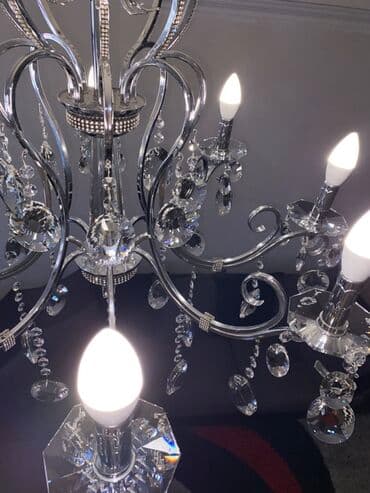 люстр бра светильников: Çılçıraq, 8 lampa, Metal — 6