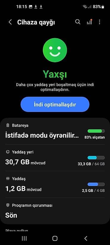 HTC: Samsung Galaxy A21S, 64 GB, rəng - Mavi, Barmaq izi — 3