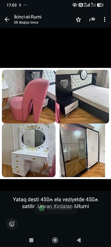 Yataq desti 450₼ ela veziyetde 450₼ satilir .Unvan Xirdalan &Rumi — 1