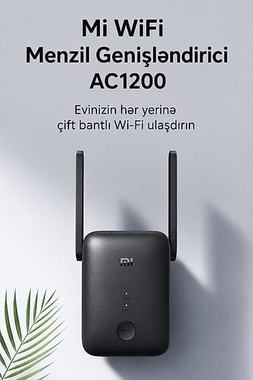 Modemlər və şəbəkə avadanlıqları: Mi WiFi Range Extender AC1200 - Cüt bantlı sürət: 867 Mbps (5 GHz) + — 2