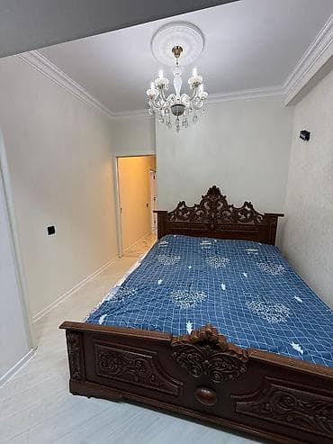 Kirayə 2otaqlı mənzil (tam təmirli, mebellə) - Yataq otağı: Taxta at lalafo.az Kirayə 2otaqlı mənzil (tam təmirli, mebellə) - Yataq otağı: Taxta